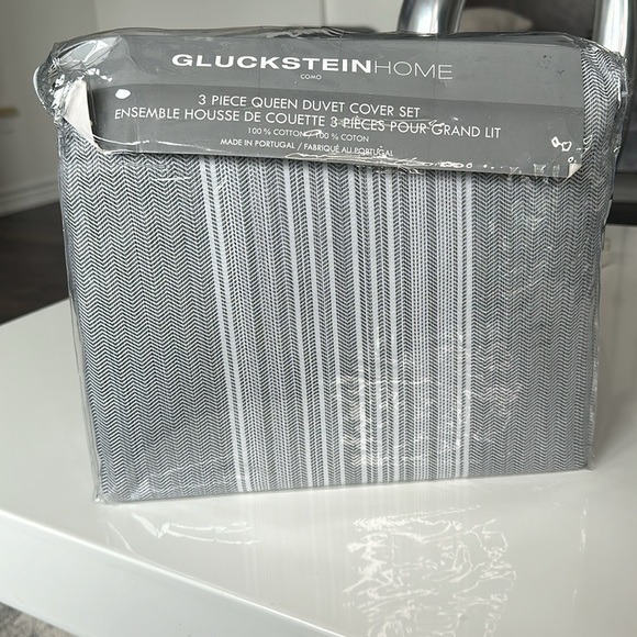 GlucksteinHome Como 3-Piece Duvet Cover Set - Picture 5 of 7